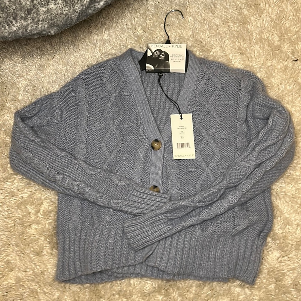 Kendal + Kylie Sweater Tank and Cardigan Set